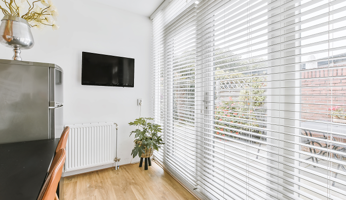 modern office wood roller blinds